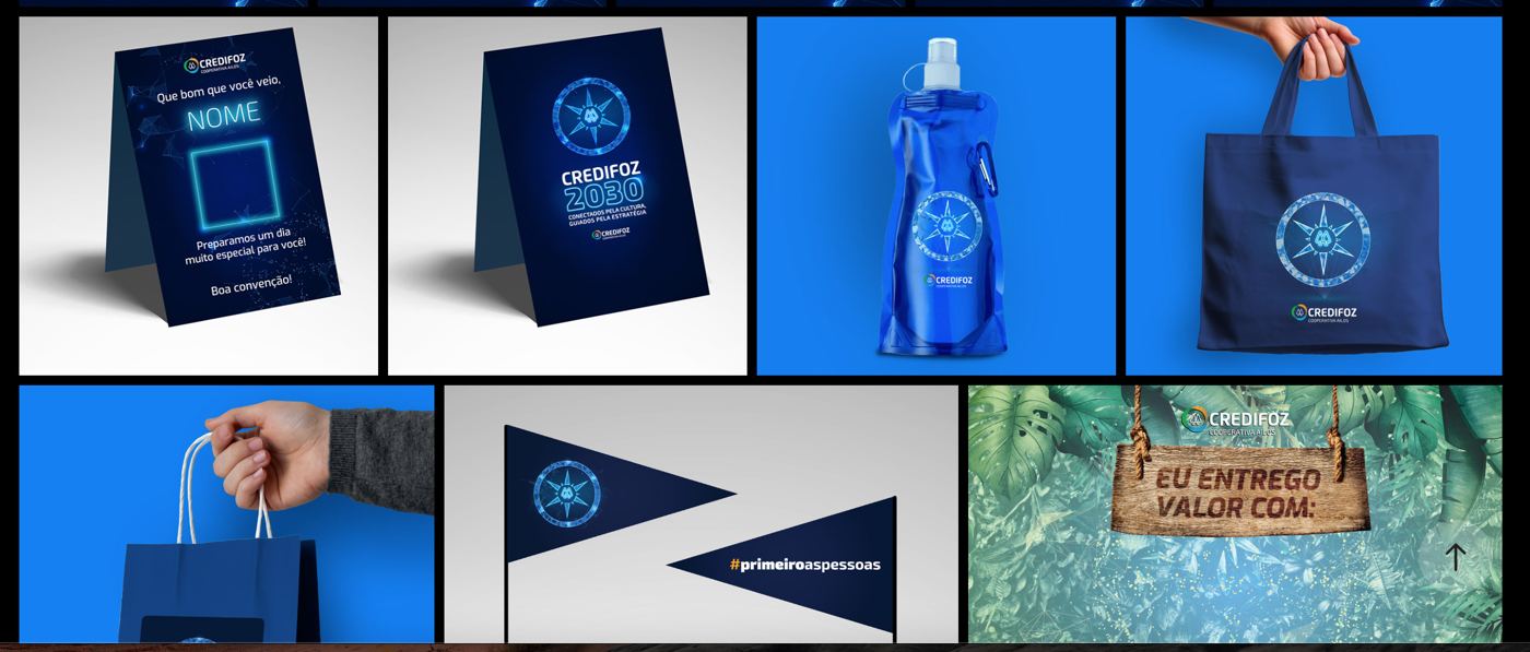 Papelaria e brindes Credifoz em azul