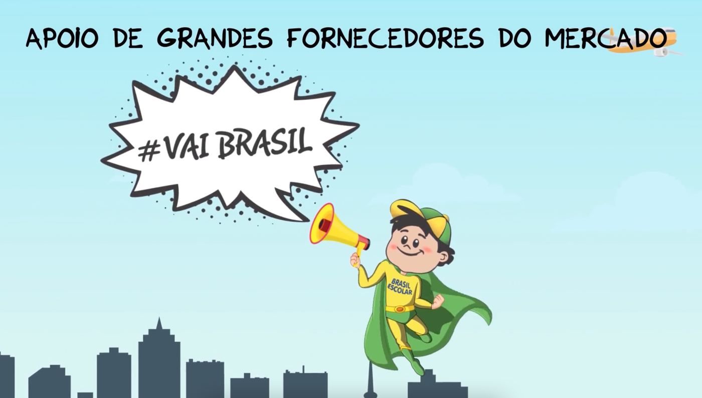Ilustração de personagem com megafone, #VaiBrasil